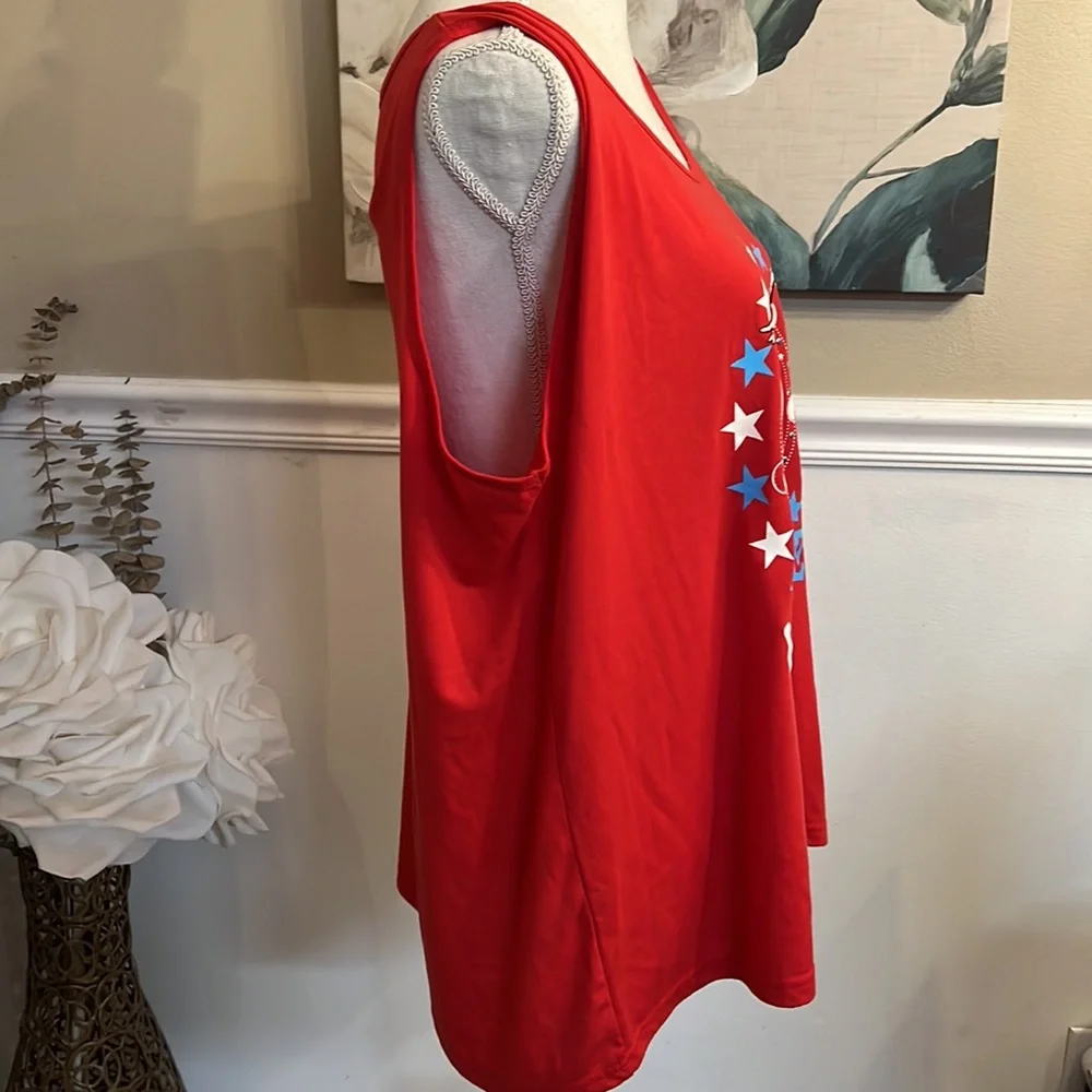 NASA Red White & Blue Tank Top SZ 3X - Picture 4 of 7